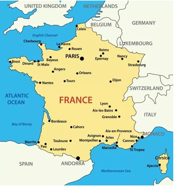 map of french speaking countries france