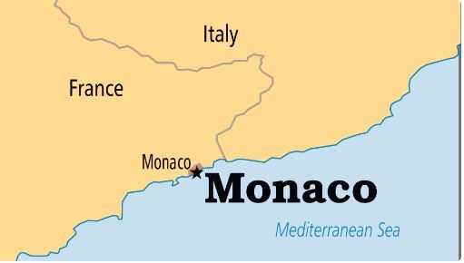 map of french speaking countries monaco