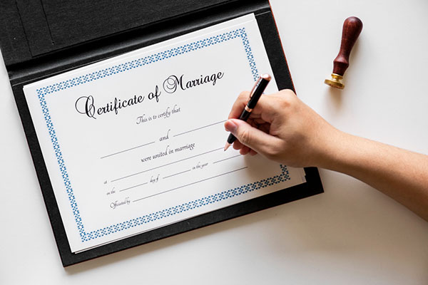 translation of marriage certificates form