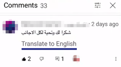 how to translate youtube comments 2