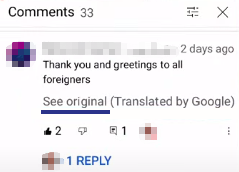 how to translate youtube comments 3